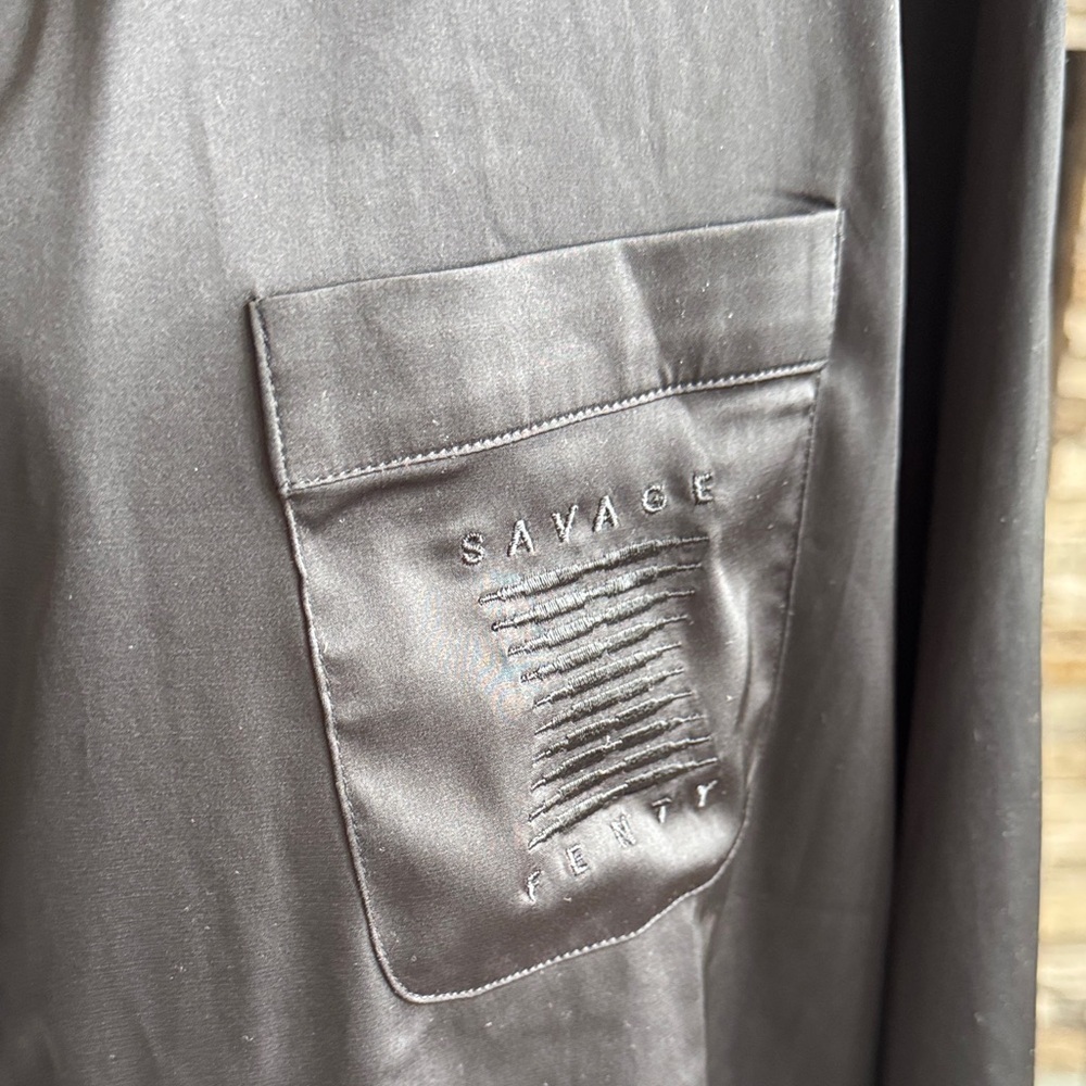 Savage X Fenty Satin Black Blazer - Picture 4 of 14
